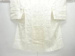 アンティーク　本麻透かし織　流水に草花模様長襦袢